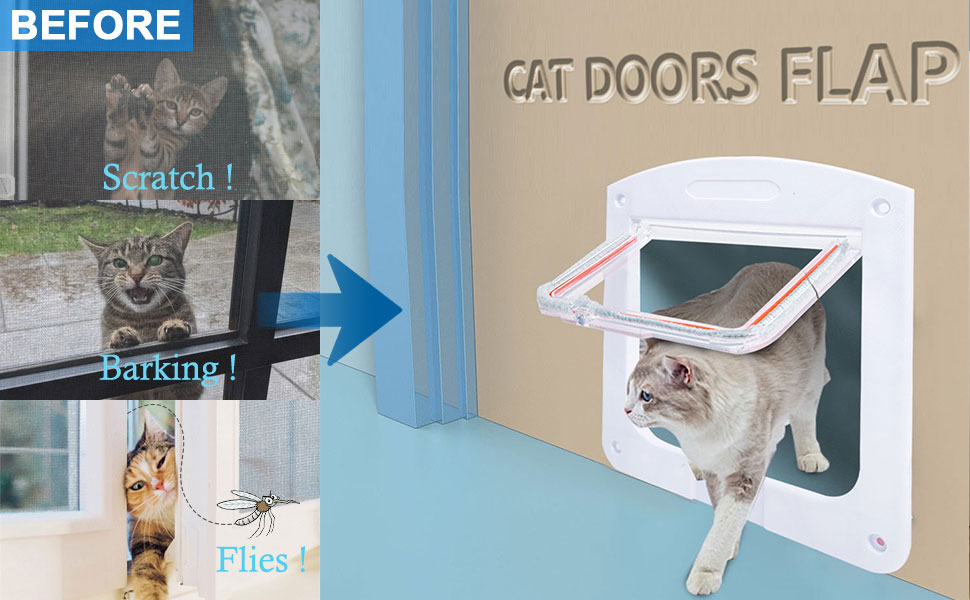 Cat Door Interior Door for Cat Door Weatherproof Pet Door