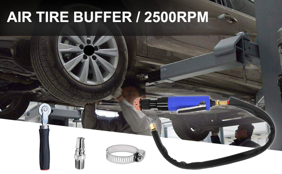 RLOZUI Air Tire Buffer, 2500rpm Low Speed Tire Buffer Pneumatic Buffing Tool