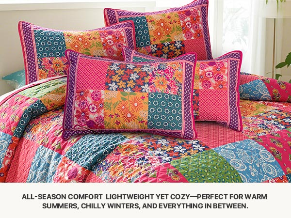 Amazon.com: TEXSTEAD Quilt Set King Size Floral Patchwork