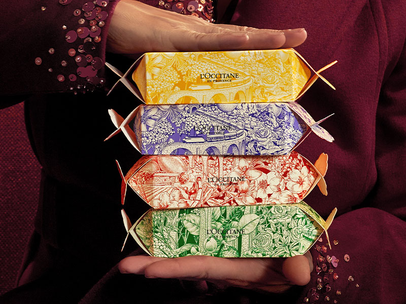 L'OCCITANE Festive Hand & Body Crackers Collection | Vegan & 96% Readily Biodegradable | Premium & Clean Beauty Bath & Body Gift Set for All Skin Types 4 L'OCCITANE Festive Hand & Body Crackers Collection