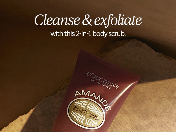 Almond Shower Scrub; Exfoliate and Cleanse