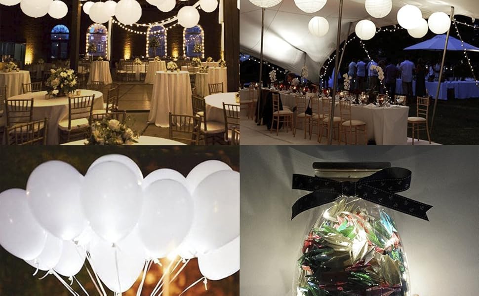 Paper Lantern Lights Battery Operated Hanging LED Lights Super Bright