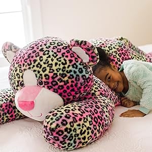 Animal Adventure Sqoosh2Poof Jumbo Plush Compressed Inside Small Box - Leopard 