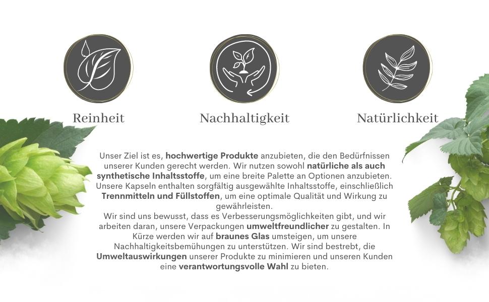 Reinheit Nachhaltigkeit Natürlichkeit