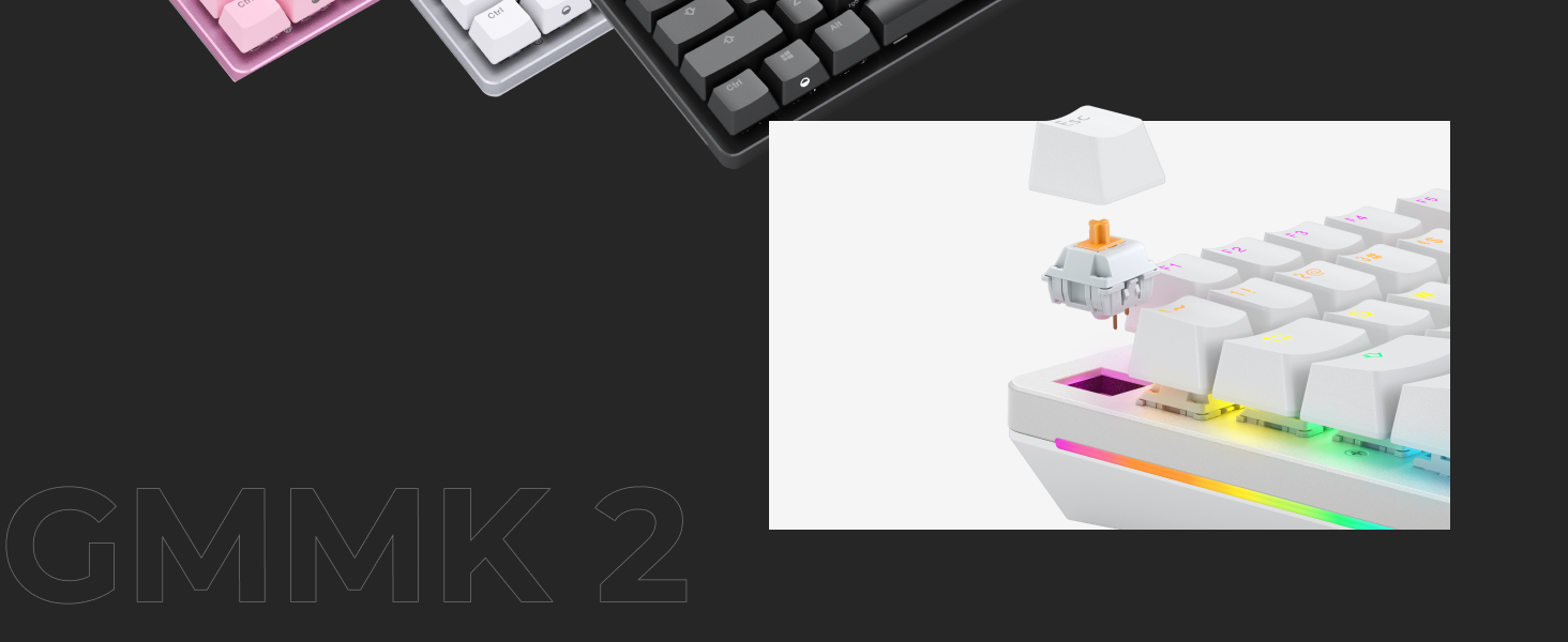 Glorious Gaming GMMK 2 Prebuilt, Mechanisches Gaming-Keyboard, Aluminiumrahmen, anpassbar
