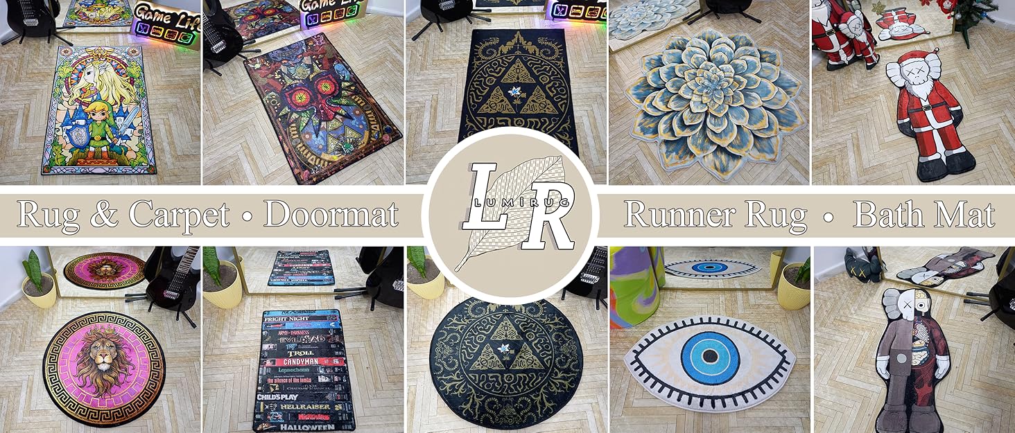 LumiRug nonslip machine washable area rugs carpet bath mat