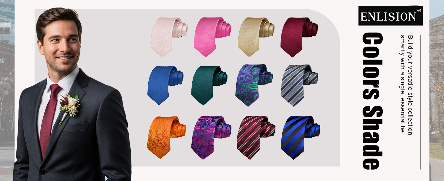 many colours avalable for mens neck tie