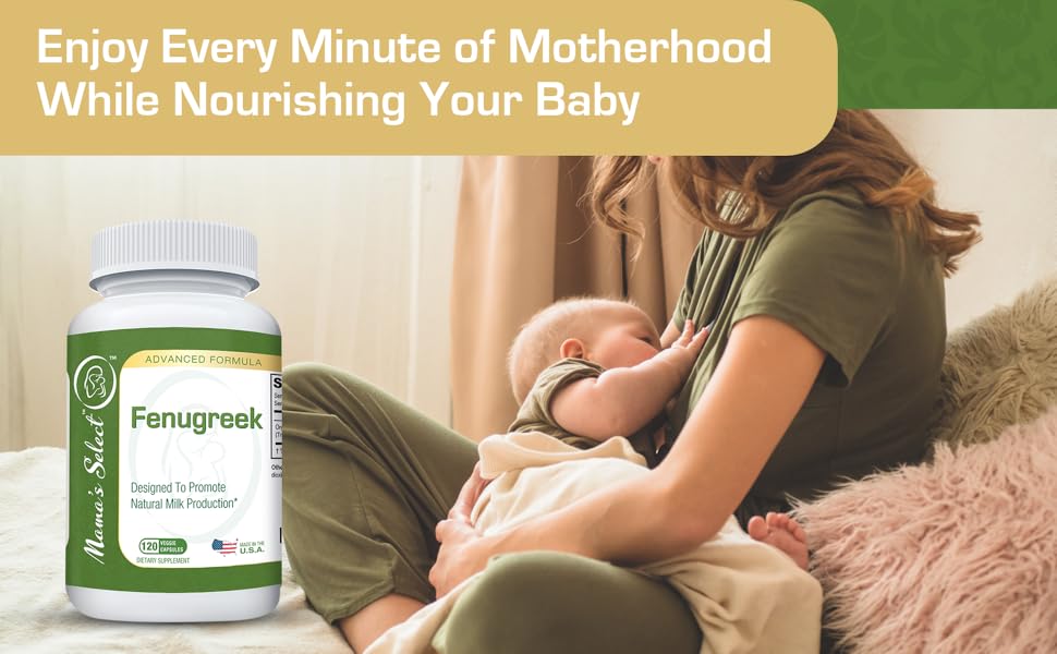 Mama's Select Organic Fenugreek Capsules, Breastfeeding Supplement for Women