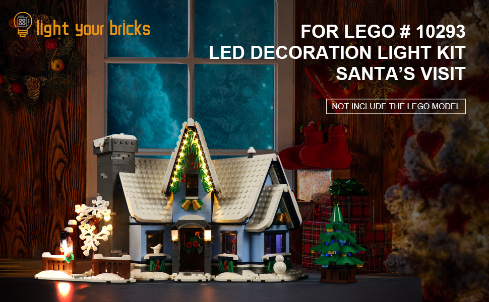 Light Kit for Lego Santa’s Visit 10293 Building Set, Basic