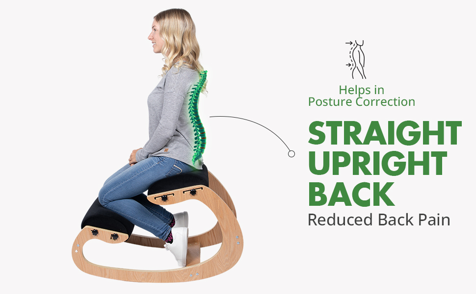 Helps in posture correction - Straight Upright Back - reduced Back Pain