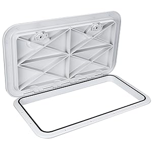 White 17 inch boat hatch cover