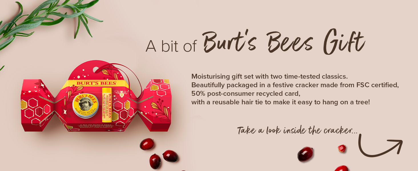 Burt's Bees Gift Set, Beeswax Lip Balm And Hand Salve In A Cracker, A