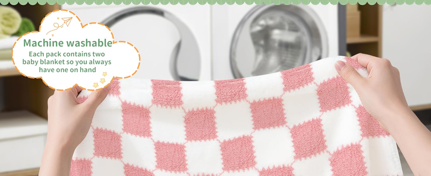 checkered baby blanket
