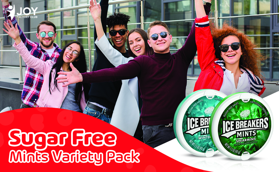 ICE BREAKERS Sugar Free Mints Variety Bundle 1.3 oz Tins