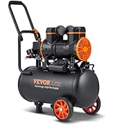 VEVOR 6.3 Gallon Air Compressor, 2 HP 3.35 CFM Oil Free Air Compressor Tank & Max. 116PSI Pressur...