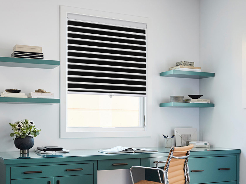 Boolegon Window Blinds Cordless Zebra Blinds for Windows Custom Cut to
