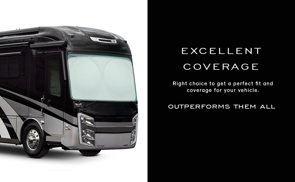 Magnelex RV Windshield Sunshade Foldable Sun Shield for