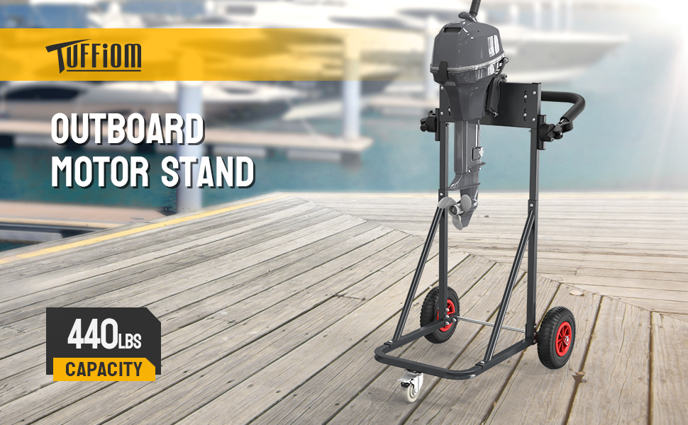 TUFFIOM Outboard Boat Motor Stand, Heavy Duty Engine Stand