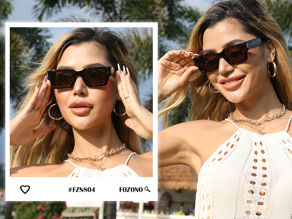 SUNページ Amazon.com: Fozono Retro Narrow Oval Sunglasses for Women