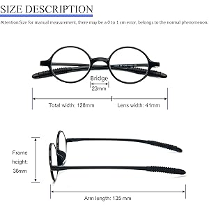 Lesebrillen Lesebrillen für Damen Herren Federscharnier-Lesebrille Mini-Lesebrille, 