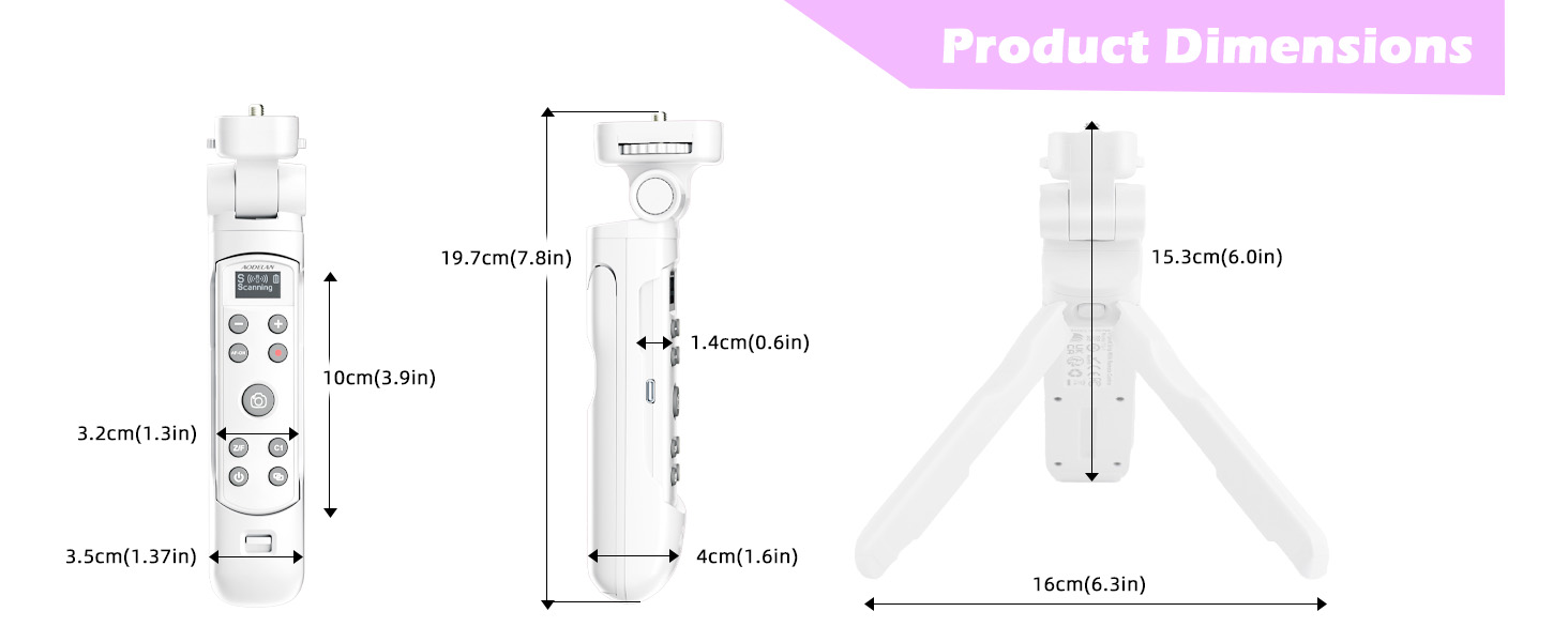 Wireless Shooting Grip and Tripod Camera Remote Control