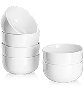 DOWAN Dessert Bowls, 300ml Soup Bowls, Small Bowls, Φ 10cm White Ceramic Cereal Bowls, Porcelain ...