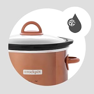 Crock-Pot 3 Quarts Manual Design Series Slow Cooker w/3 Heat Settings, Copper