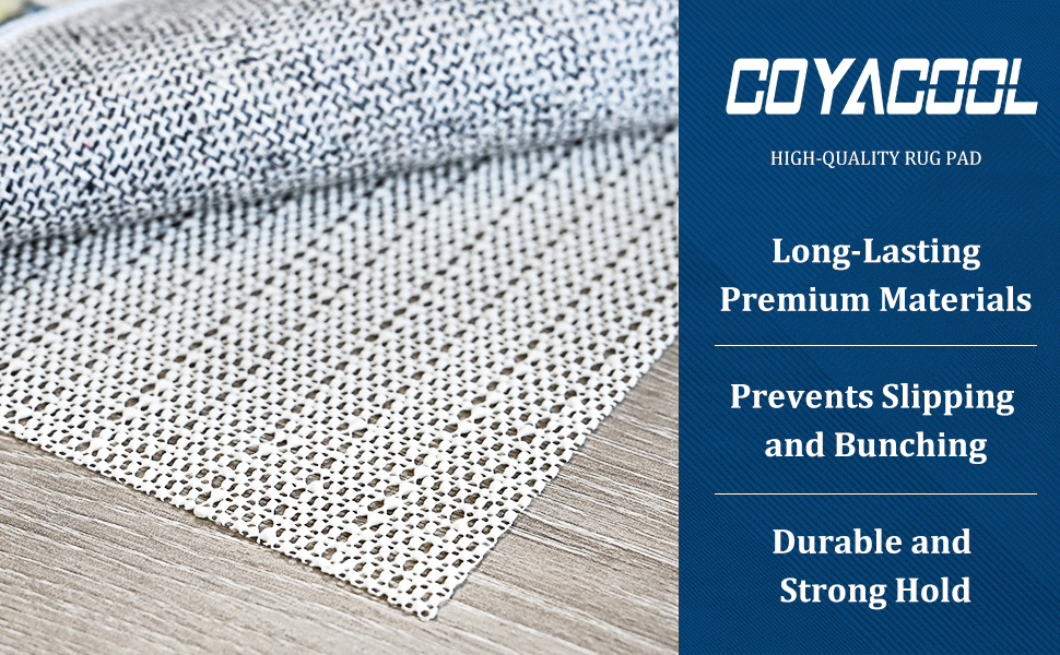 Coyacool Non Slip Rug Pads for Hardwood Floors, 2x3 Rug Pad