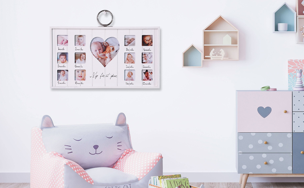 HAUCOZE My First Year Picture Frame Keepsake Photo Frame