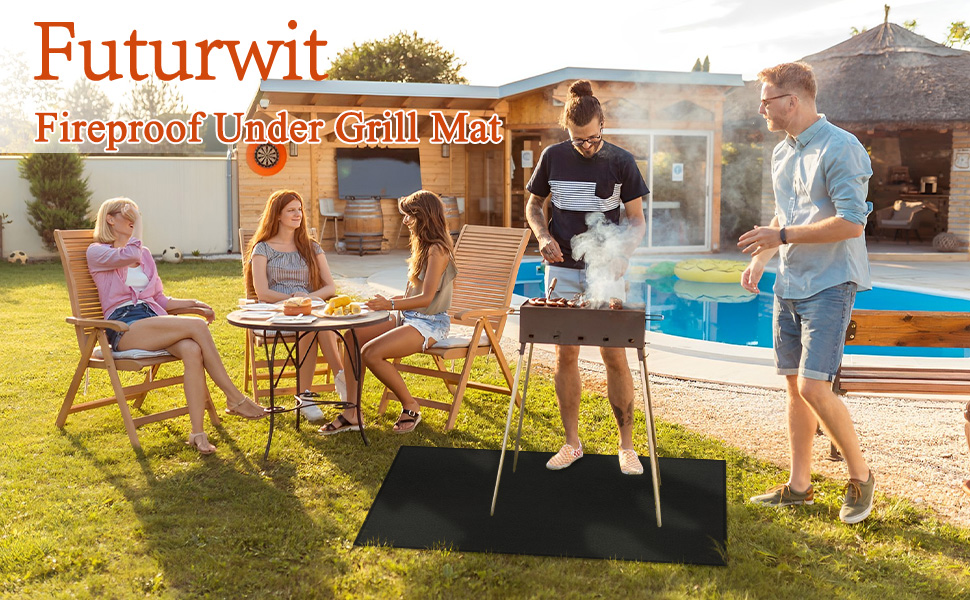 Futurwit Under Grill Mat for Outdoor Grill, 36" x 50" BBQ