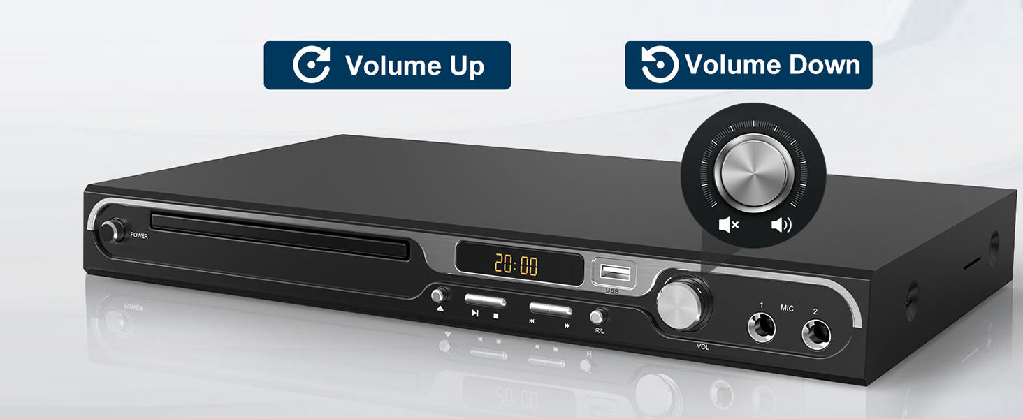 SHIWAKOTO DVD Players with Microphone Ports, Premium All Region Free CD