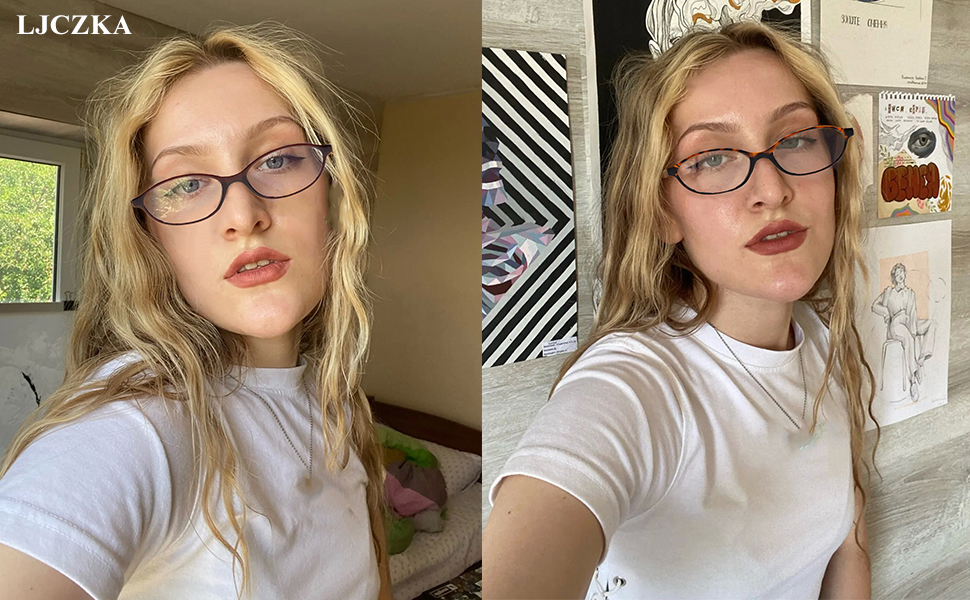 oval blue light glasses