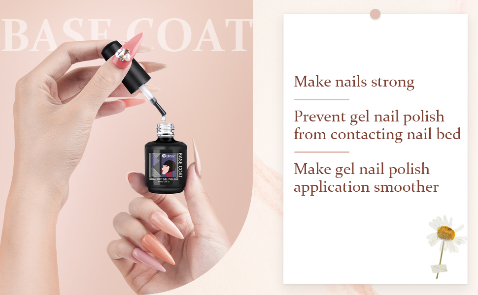 Mobray 15ml Gel Base and Top Coat Set, 2Pcs Clear Base