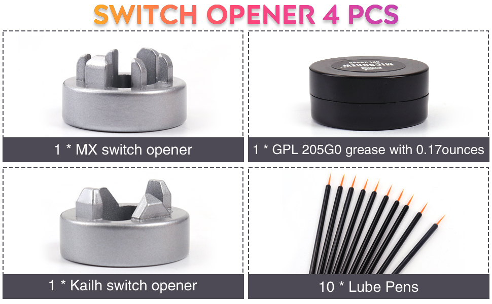 Keyboard Lube Contains 0.17OZ GPL 205G0 with Switch Opener for MX