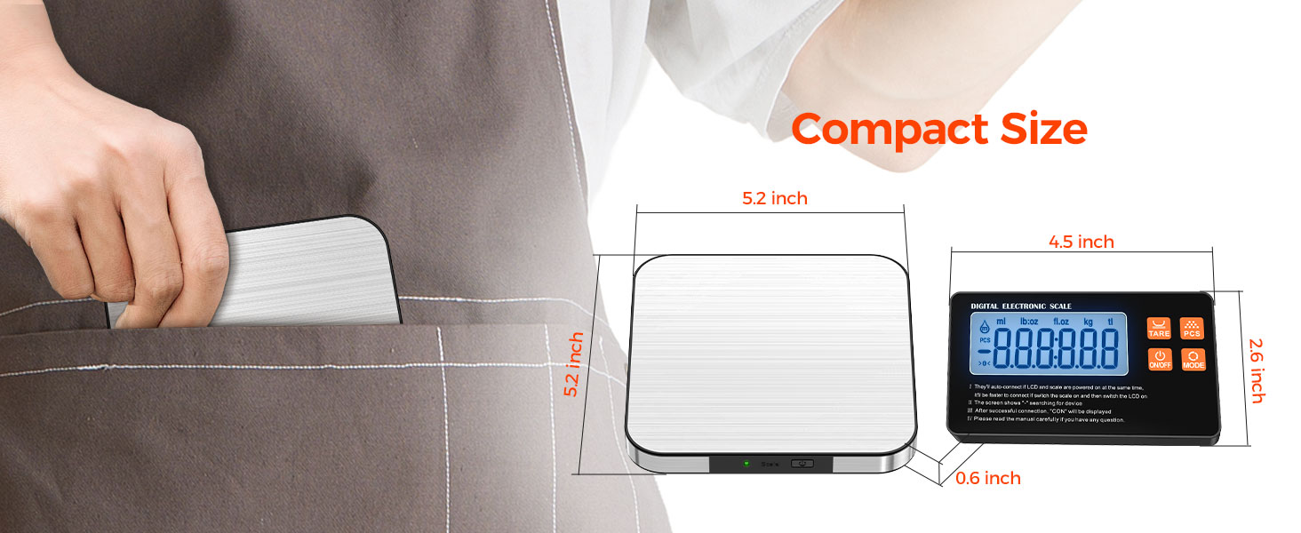 compact size food scale