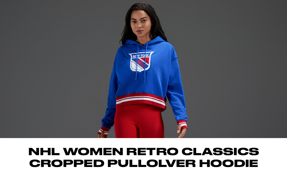 NHL Women Retro Classics Cropped Pullover Hoodie