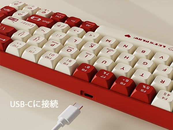 Amazon | MAMBASNAKE×AJAZZ AK680 有線ゲーミングキーボード 茶