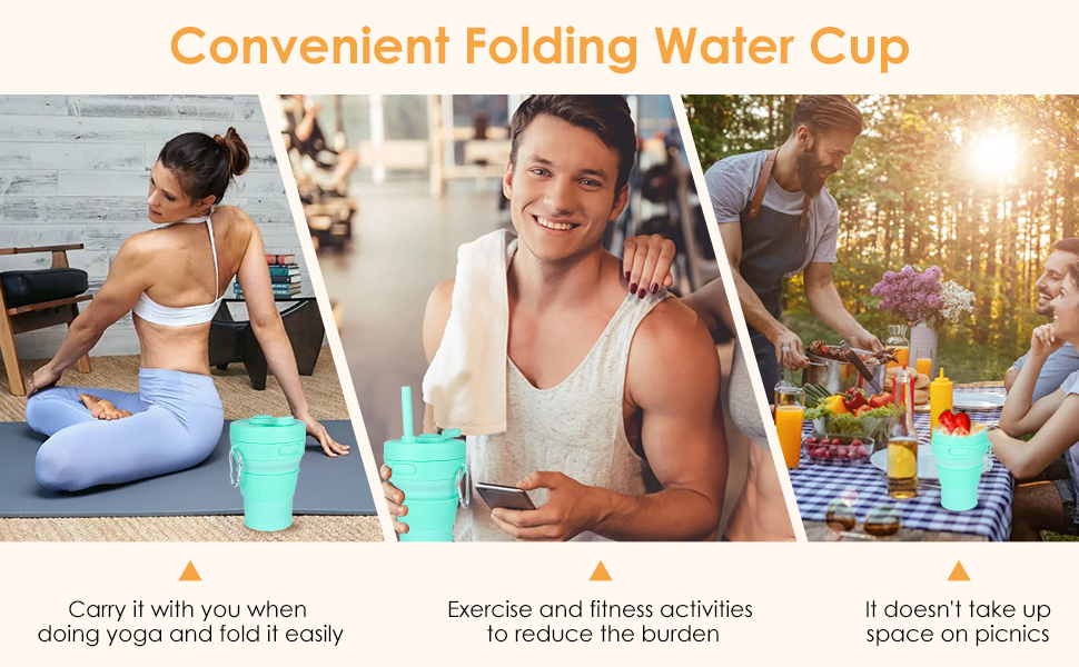 collapsible silicone containers camp coffee cup travel water bottles collapsible