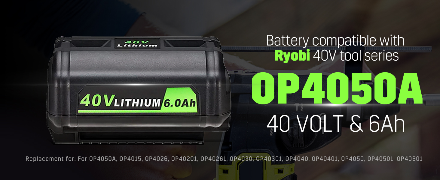 XYTTECH 6.0Ah 40 Volt Lithium Battery Replacement for