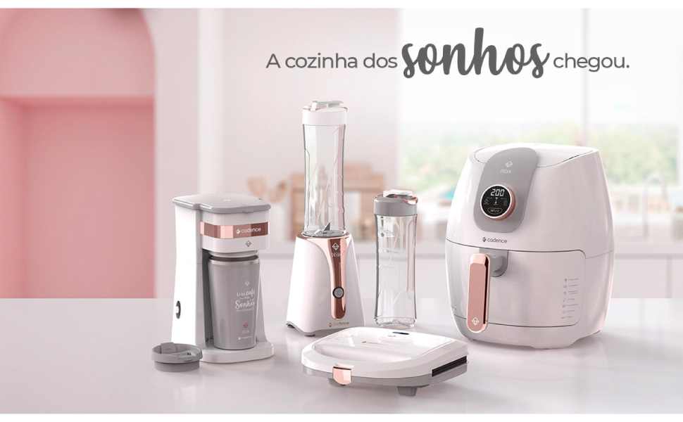 Fritadeira Sem Óleo 3L Cadence Dream Rosé Gold