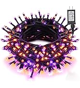 Brizled Purple & Orange Halloween Lights, 78.74ft 240 LED Halloween String Lights Connectable wit...