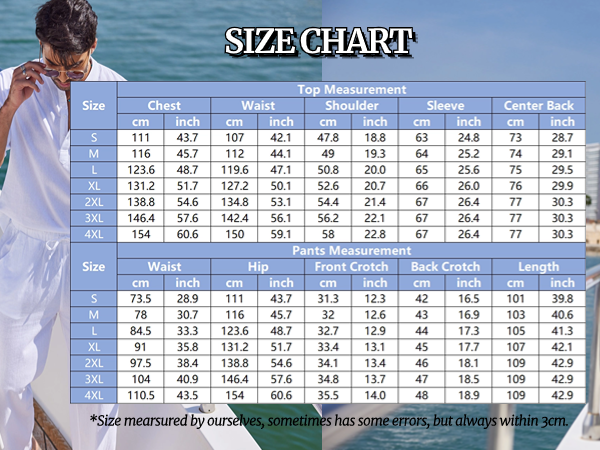mens linen sets