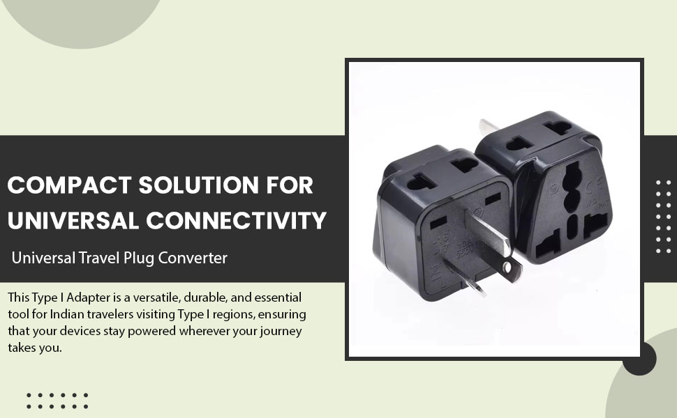 SPN-JGSP Type I Adapter for Australia – Universal Travel Plug Converter – India to Australia