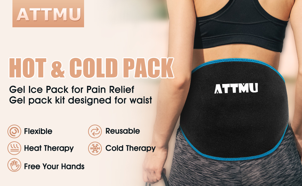 Ice Pack for Back, 2 Pack Lower Back Pain Relief Reusable
