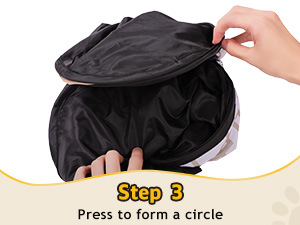 press to form a circle