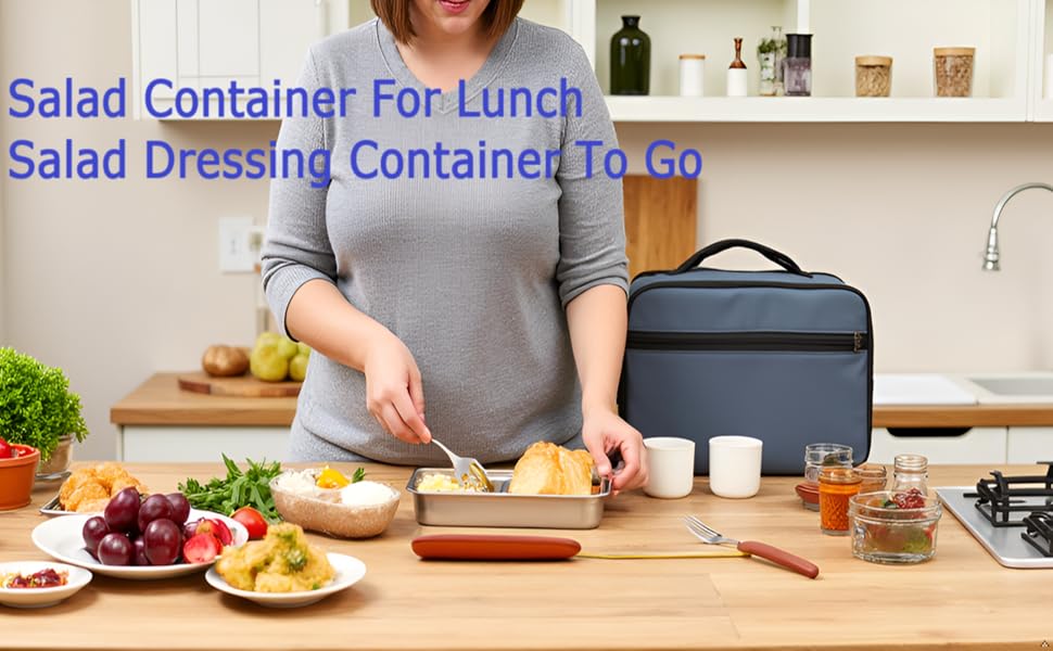 Salad Container For Lunch | Salad Dressing Container To Go