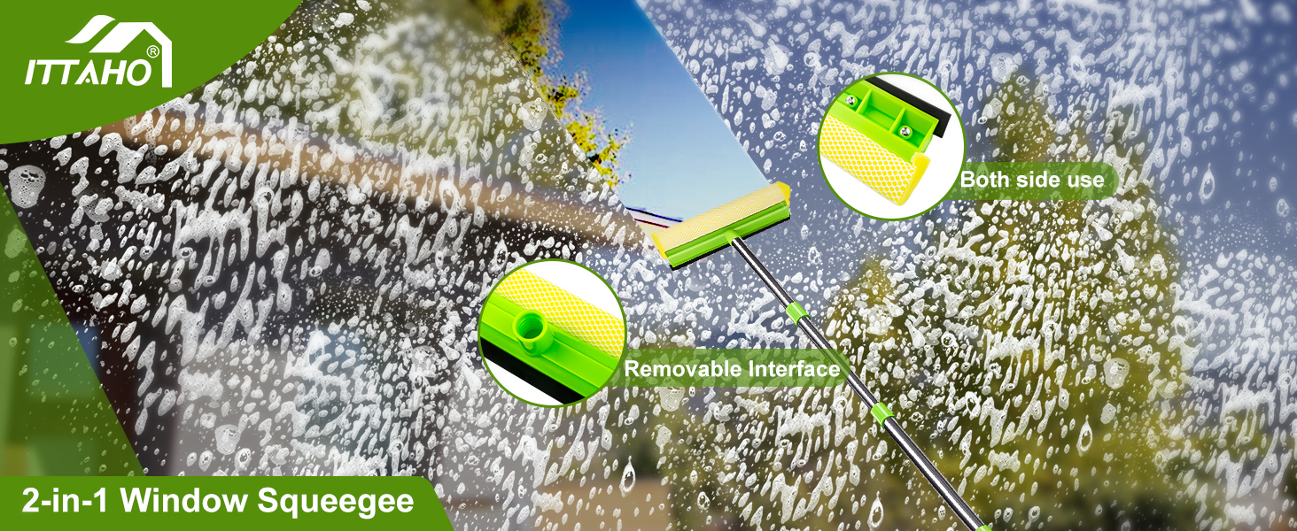 2 in 1  Window Squeegee