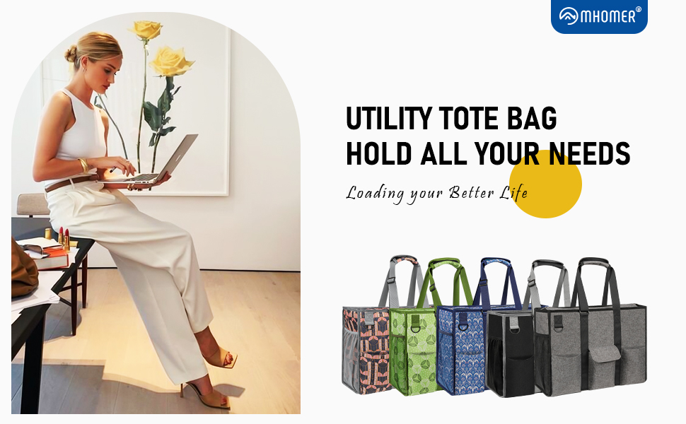 Amazon.com: MHOMER Large Utility Tote Bag for Women, Zip-Top