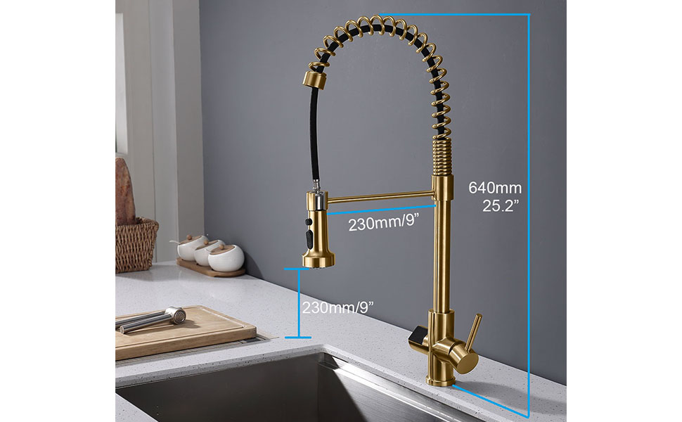GICASA Kitchen Faucet, Kitchen Faucet with Temperature Digital Display
