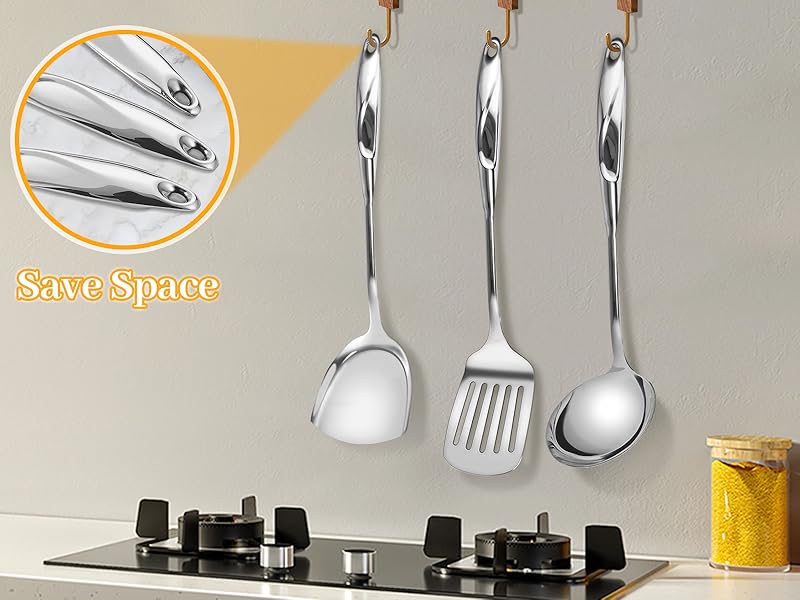 stainless steel cooking utensils; stainless steel utensils set; kitchen utensils; kitchen utensils